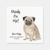 Dog Wedding Cocktail Napkins Servet (Voorkant)