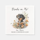 Dog Wedding Cocktail Servet (Voorkant)