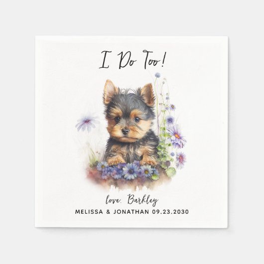 Dog Wedding Cocktail Servet (Voorkant)