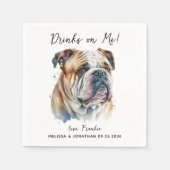 Dog Wedding Cocktail Servet (Voorkant)