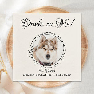 Dog Wedding Cocktail Servet