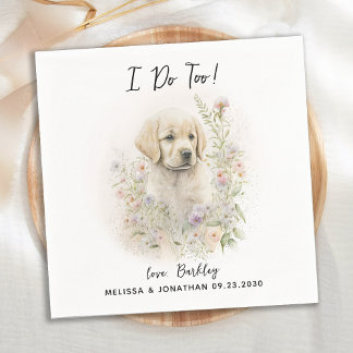 Dog Wedding Cocktail Servet