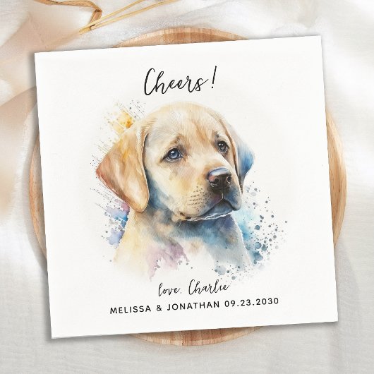 Dog Wedding Cocktail Servet