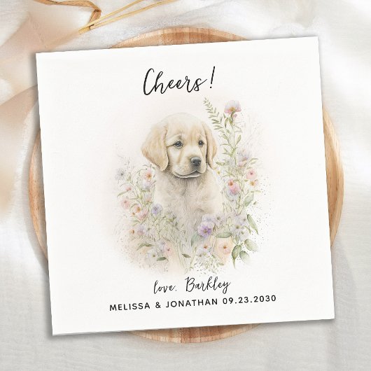 Dog Wedding Cocktail Servet