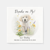 Dog Wedding Cocktail Servet (Voorkant)