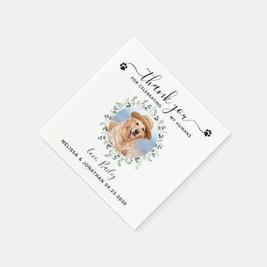 Dog Wedding Cocktail Servet (Hoek)