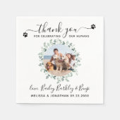 Dog Wedding Custom Pets Cocktail Servet (Voorkant)