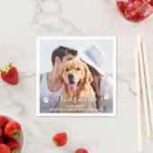 Dog Wedding Custom Photo Cocktail Servet (Insitu)