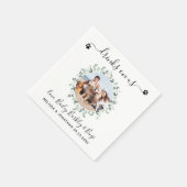 Dog Wedding Custom Photo Cocktail Servet (Hoek)
