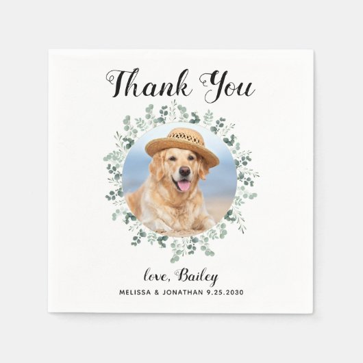 Dog Wedding Custom Photo Servet (Voorkant)