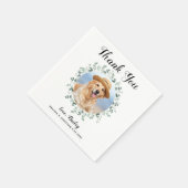 Dog Wedding Custom Photo Servet (Hoek)