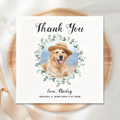 Dog Wedding Custom Photo Servet