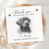 Dog Wedding Dank u Modern Black Labrador Pet Servet