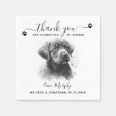 Dog Wedding Dank u Modern Black Labrador Pet Servet (Voorkant)