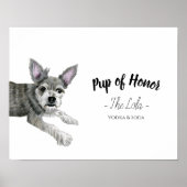 Dog Wedding Drink Sign Poster (Voorkant)