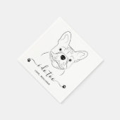 Dog Wedding I do to personalize French Bulldog Servet (Hoek)