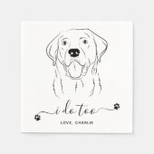 Dog Wedding I do to personalize Labrador Cocktail Servet (Voorkant)