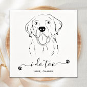 Dog Wedding I do to personalize Labrador Cocktail Servet