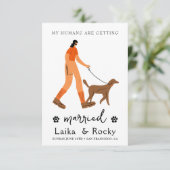 Dog Wedding Invitation Save The Date (Staand voorkant)