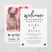 Dog Wedding Invitation Save The Date (Voorkant / Achterkant)