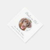 Dog Wedding Modern Dusty Blue Custom Pet Foto Servet (Hoek)