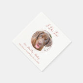 Dog Wedding Modern ik doe te Roos gouden foto Servet (Hoek)