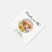 Dog Wedding Personalized Cocktail Bar Servet (Hoek)