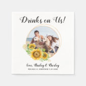 Dog Wedding Personalized Cocktail Servet (Voorkant)