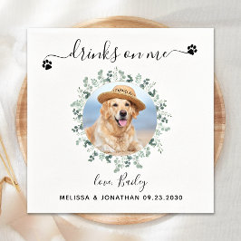 Dog Wedding Personalized Cocktail Servet