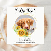 Dog Wedding Personalized Cocktail Servet