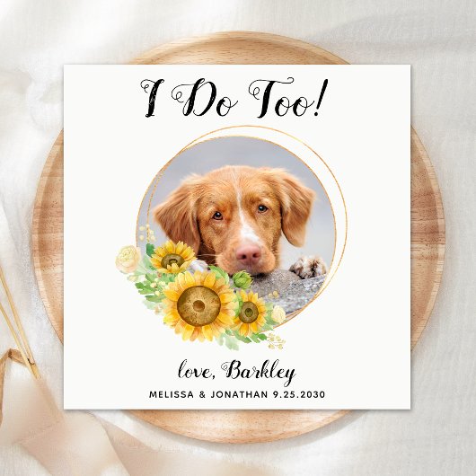 Dog Wedding Personalized Cocktail Servet