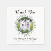 Dog Wedding Persoonlijk Dank je wel Cocktail Servet (Voorkant)