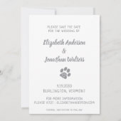 Dog Wedding Photo Collage Save The Date (Achterkant)