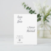 Dog Wedding Photo Collage Save the Date Aankondigingskaart (Staand voorkant)