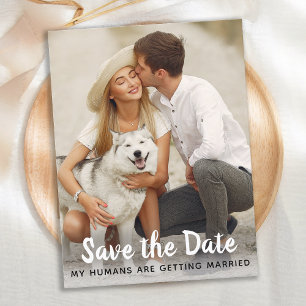 Dog Wedding Save the Date Aankondigingskaart