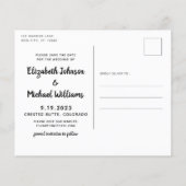 Dog Wedding Save the Date Budget Briefkaart (Achterkant)