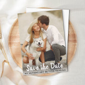 Dog Wedding Save the Date Budget Briefkaart