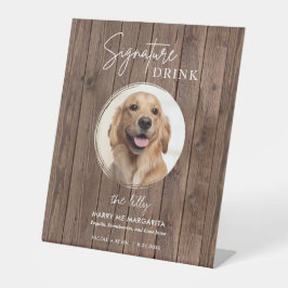 Dog Wedding Signature Drinken Pedestal Sign Reclamebord Met Voetstuk