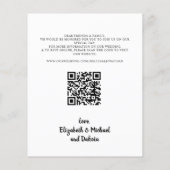 Dog Wedding sparen de Datum Kaart van de Code QR v (Achterkant)