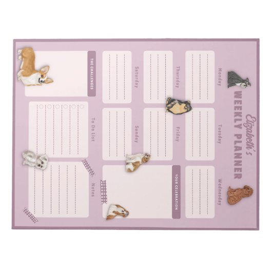 Dog Weekblad Planner Notitieblok (Voorkant)