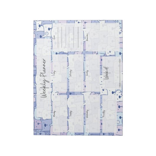 Dog Weeklannerlaptop Notitieblok (Linkerzijde)