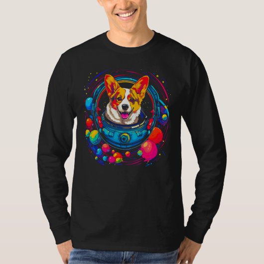 Dog Welsh Corgi Astronaut T-shirt (Voorkant)