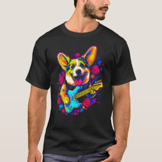 Dog Welsh Corgi Musician T-shirt