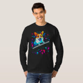 Dog Welsh Corgi Piano T-shirt (Voorkant volledig)