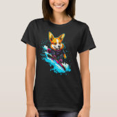 Dog Welsh Corgi Snowboard T-shirt (Voorkant)