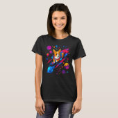 Dog Welsh Corgi Space Planet Universe T-shirt (Voorkant volledig)