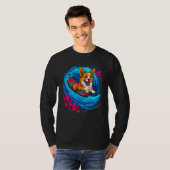 Dog Welsh Corgi Surfer T-shirt (Voorkant volledig)