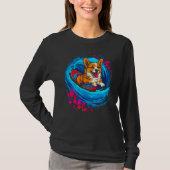 Dog Welsh Corgi Surfer T-shirt (Voorkant)