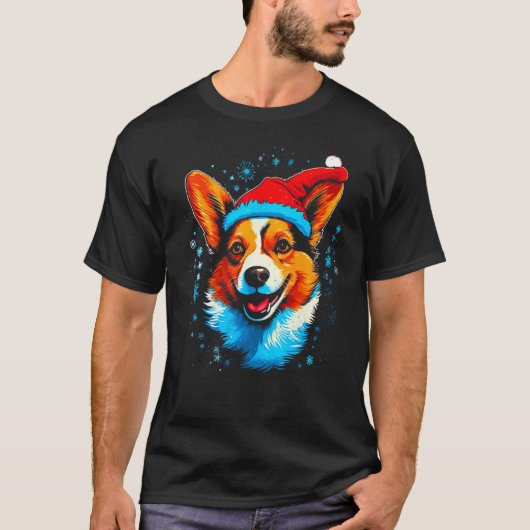 Dog Welsh Corgi Xmas T-shirt (Voorkant)