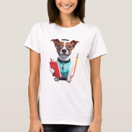 Dog Werkt als verpleegkundige, honden- en verpleeg T-shirt